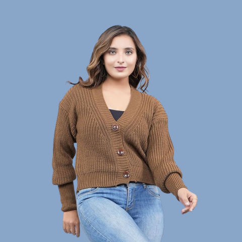 Stylish Vneck Sweater | Women's Knitted Sweater| Cardigans Sweater